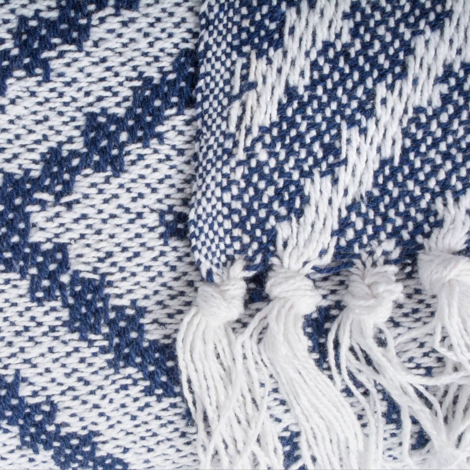 DII® Nautical Blue Large Chevron Throw